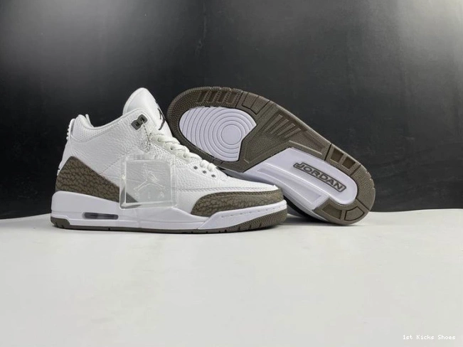 1st Kicks Shoes Mocha Air 3 Jordan Retro (2018) 136064-122 0813